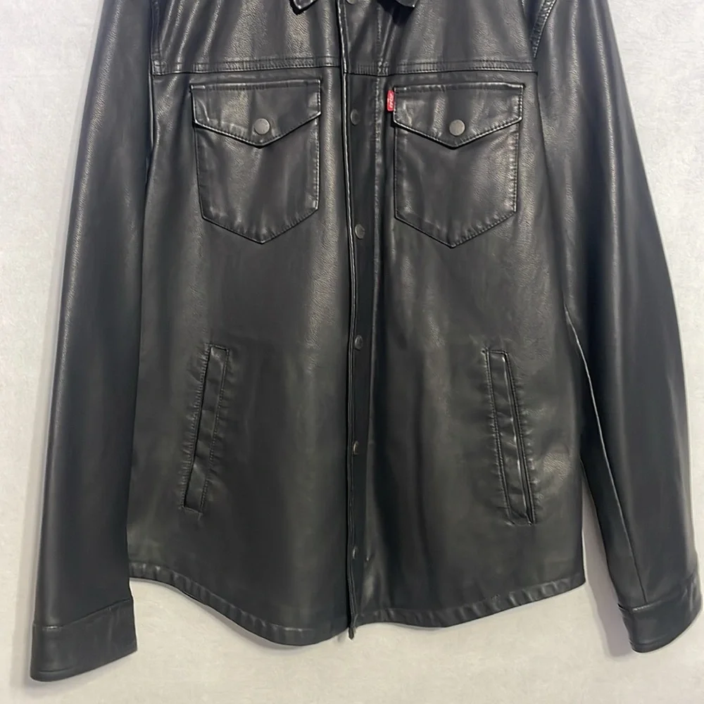 Black Levi’s Leather Jacket - Picture 2 of 7